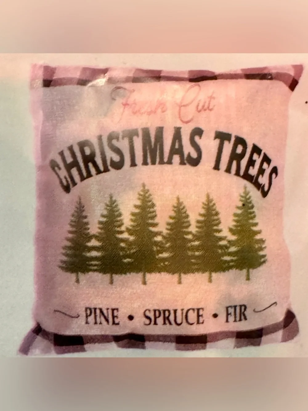 New Pair of Christmas Tree Pine Print Pillow Covers - Green & Black